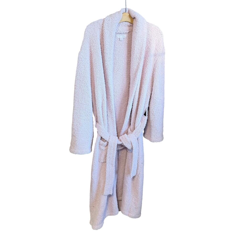 Barefoot Dreams CozyChic Pink Shawl Collar Robe Style 509 Size 2 lounge warmth